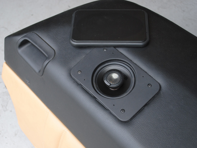 So what we came up with is a custom mounting plate, that allows us to use the original grille while utelizing a high quality 4” co-axial midrange and tweeter. No modification to the rear deck is necessary.