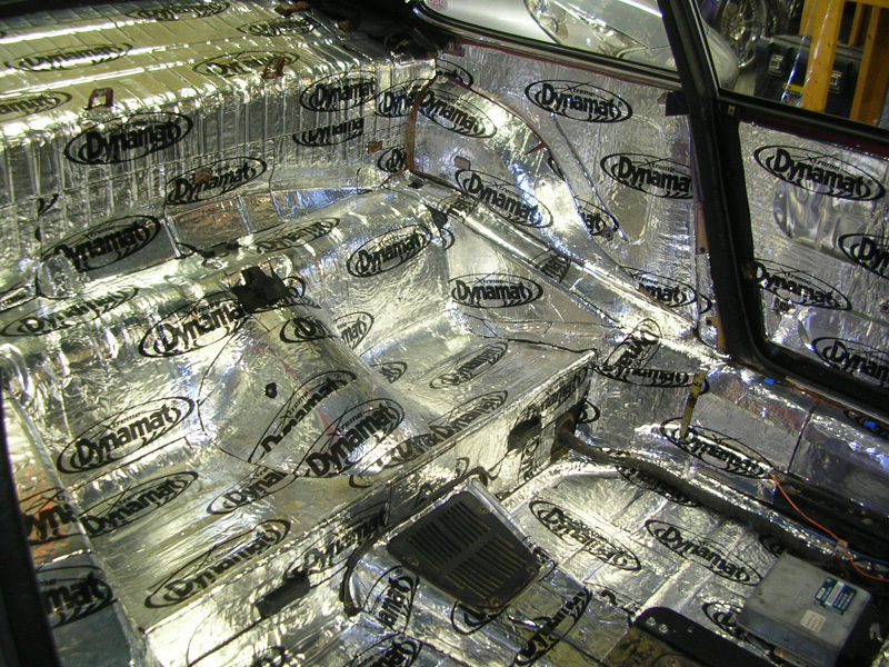 We started with a good dose of Dynamat Extreeme sound deadening. Even though weight was always kept in mind, we felt this was worth it.