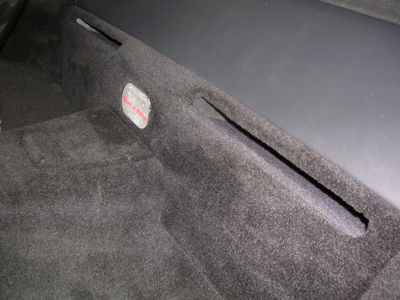 Vents for the JL Audio subwoofers were integrated behind the seats along with a Sound in Motion plaque.