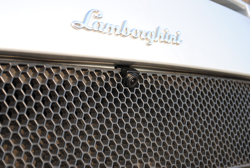 An Alpine Back-Up camera was carefully crafted into the rear cooling grille.