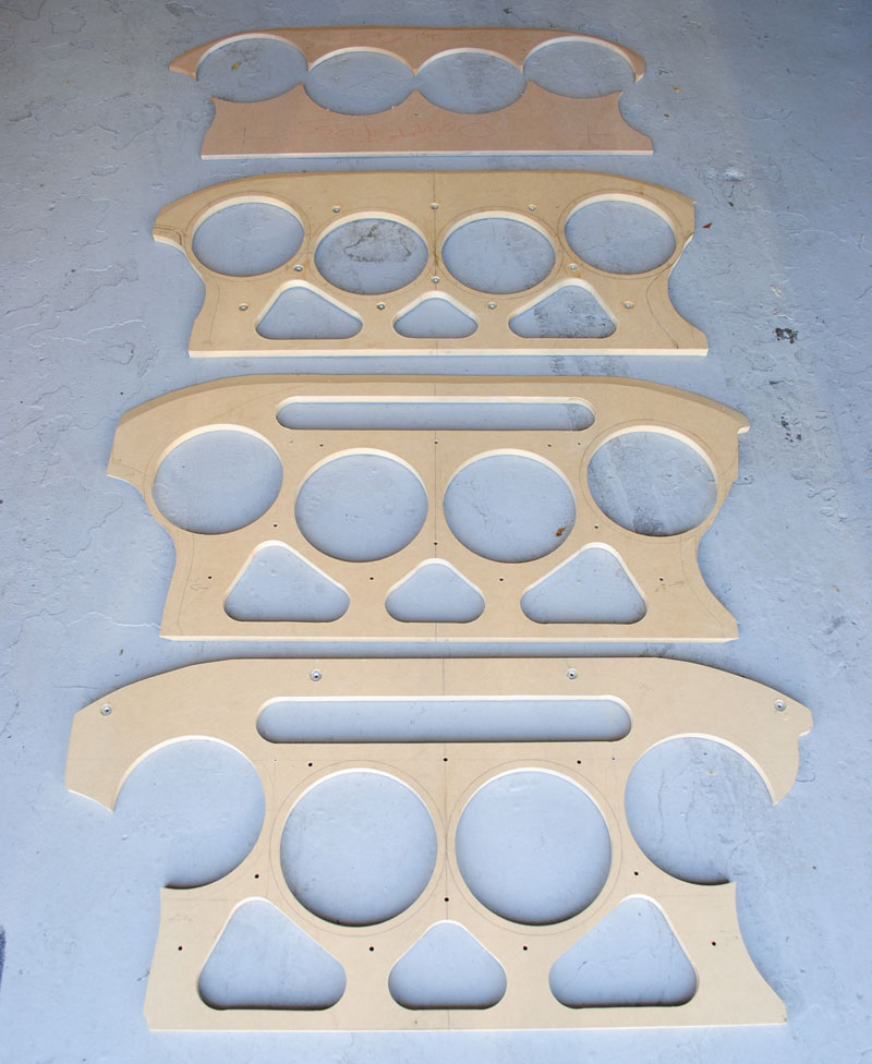 It looks simple, but the lower deck was made up of several precisely cut layers of MDF.