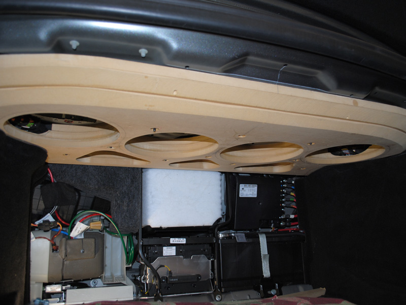 Fourteen individual bolts hold the deck securely to the factory braces.