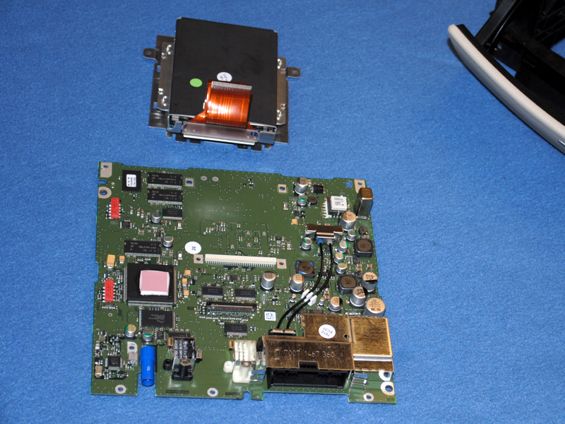 We narrowed it down to the hard drive for the Nav and the control board for the fiber optic MOST bus system which also has the VGA output for the factory LCD.