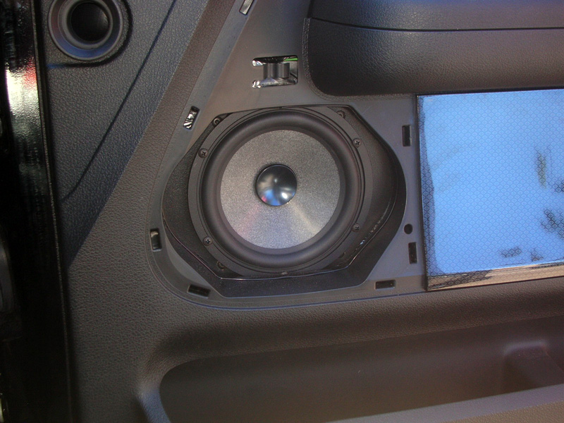 Along with Dynamat sound deadening, the factory door speaker location was great for the 6" Focal Utopia BE complementing the Beryllium tweeters. Some custom speaker mounting plates were made since the original speaker was a 5x7.