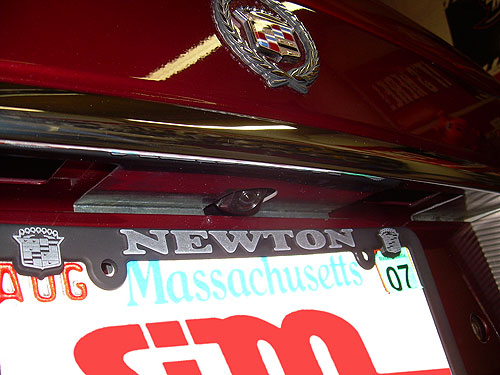 2000 Cadillac DHS - A special mounting cup was made out of ABS plastic to recess this camera into the trunk lid.