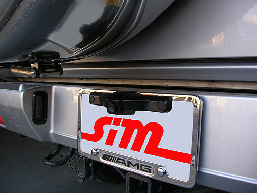 2003 Mercedes G55 - Another alternative is this Vizualogic camera designed to mount to the license plate.