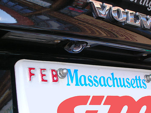 2002 Volvo S60 - Squeezing the Eclipse camera next to the trunk release handle was not easy, but the end result is a great look at what's behind you.