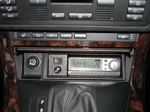 2003 BMW X5 - Here the inside of an ashtray was rebuilt to accommodate an XM display and some switches.