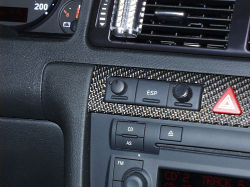 2004 Audi RS6 - The knob to the left of the ESP button is the control for the Valentine One Radar Detector.