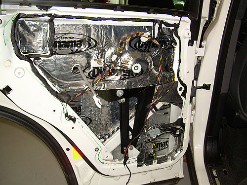 2003 Land Rover Range Rover - Here is a good picture showing treatment of the outer door skin and what is available for an inner door skin. The vapor barrier was replaced as well.